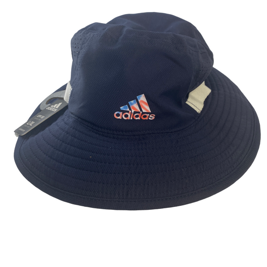 adidas Bucket Hat American Victory  Legend Ink Blue/White #5155384B UPF-50 NWT