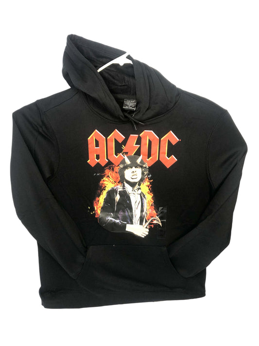 AC/DC Black X-Large Hooded Sweatshirt Lead Guitarist Angus Young Hoodie New with Tags.