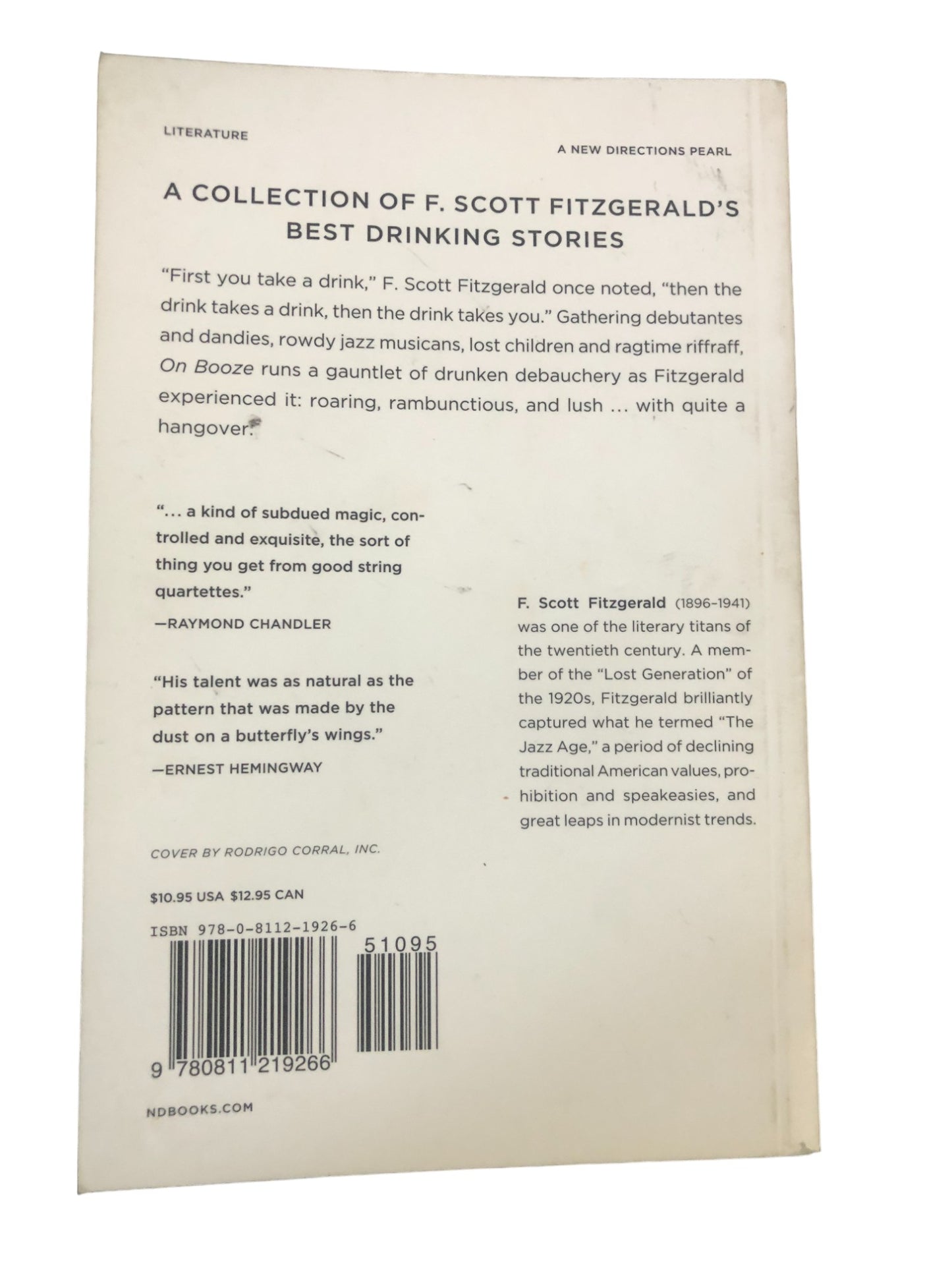 On Booze by F. Scott Fitzgerald 2011 New Directions Pearls