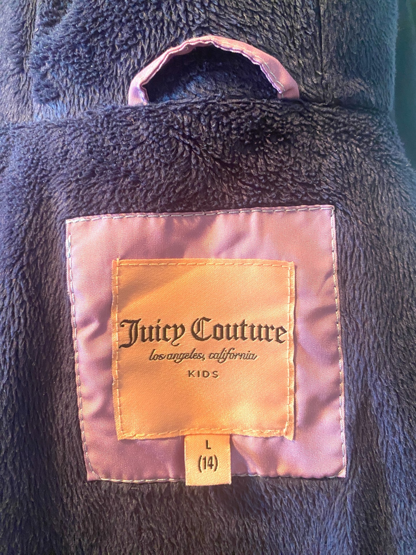 SOLD ** SOLD Juicy Couture GIRLS Puffer Jacket Ombre KIDS Coat with Faux Fur Hoodie Youth Child Large Size 14