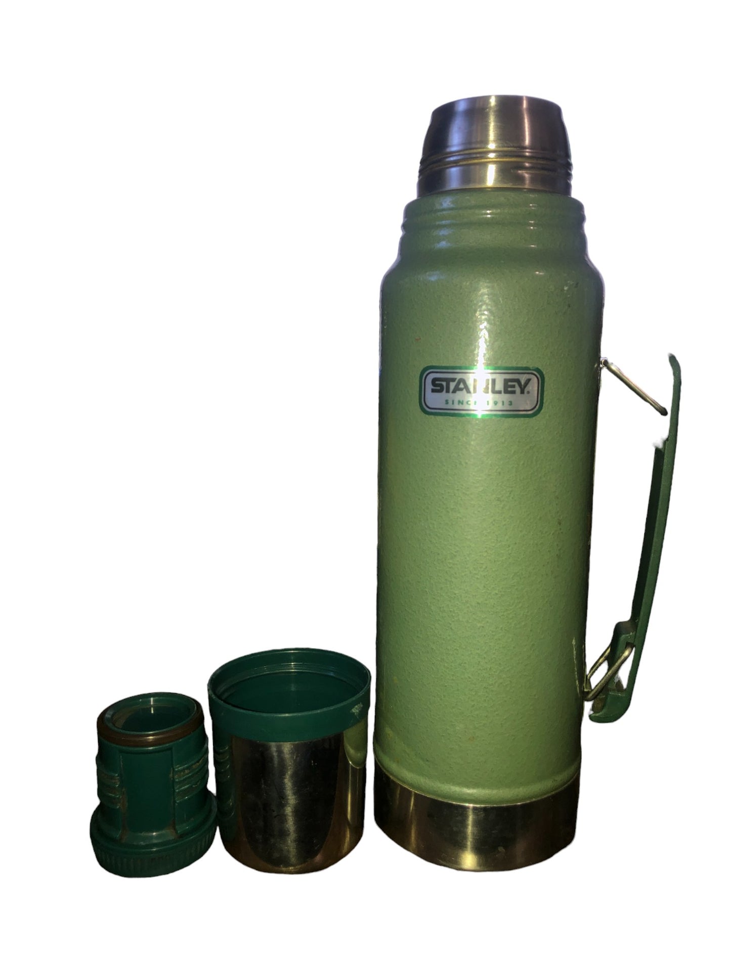 Stanley Thermos Classic Vacuum Bottle Coffee Green Hammer-tone 1.1 Qt Stainless