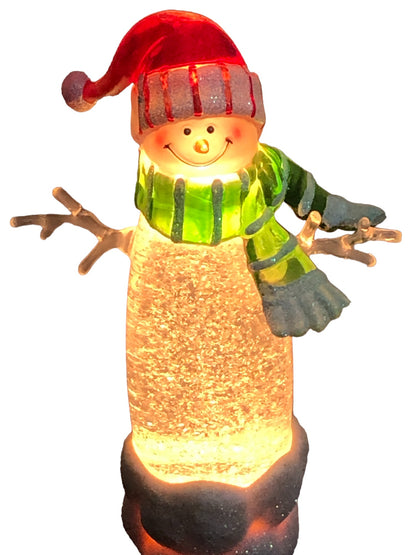 Snowman Night Light Plug-in with Floating Glitter