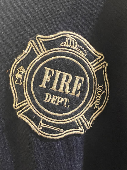 Fire Rescue T-Shirt Firefighter Patch Fire Department Blue X-Large