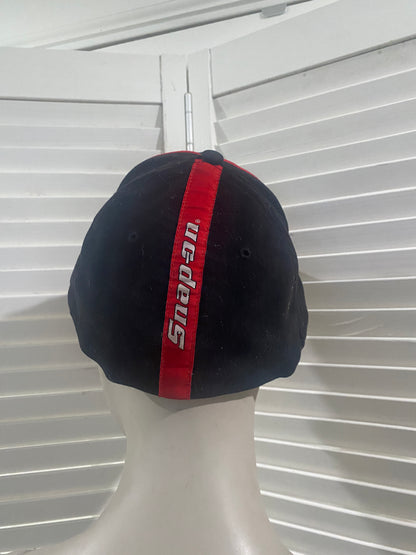 Snap-On Baseball Cap Black Gray RED Embroidered with stretch banding headwear