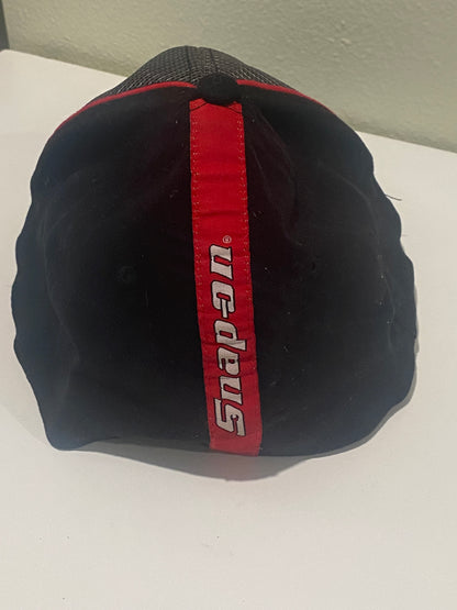 Snap-On Baseball Cap Black Gray RED Embroidered with stretch banding headwear