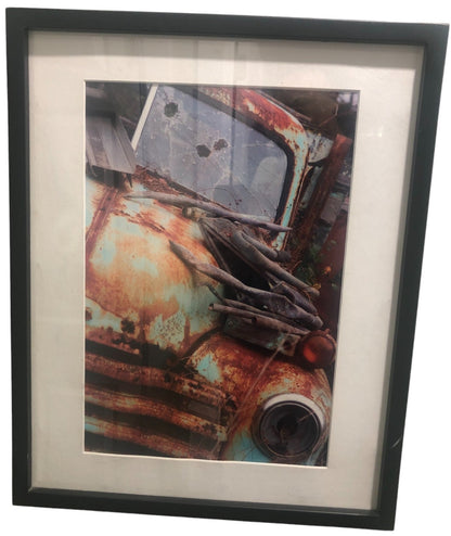 Rusted Truck Lithograph Black Frame 21"x17"