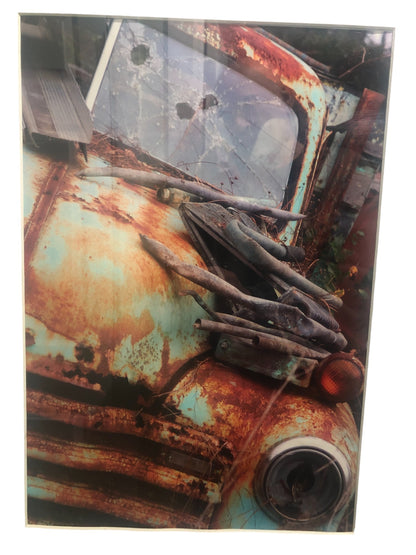 Rusted Truck Lithograph Black Frame 21"x17"