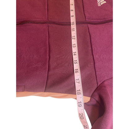 adidas Track Jacket Full Zipper UNISEX Adult SIZE Medium Three Bar Logo Maroon