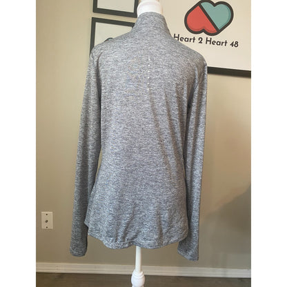 Nike Dri Fit 1/4 Zip Long Sleeve Running Pullover Shirt Women's SMALL Gray