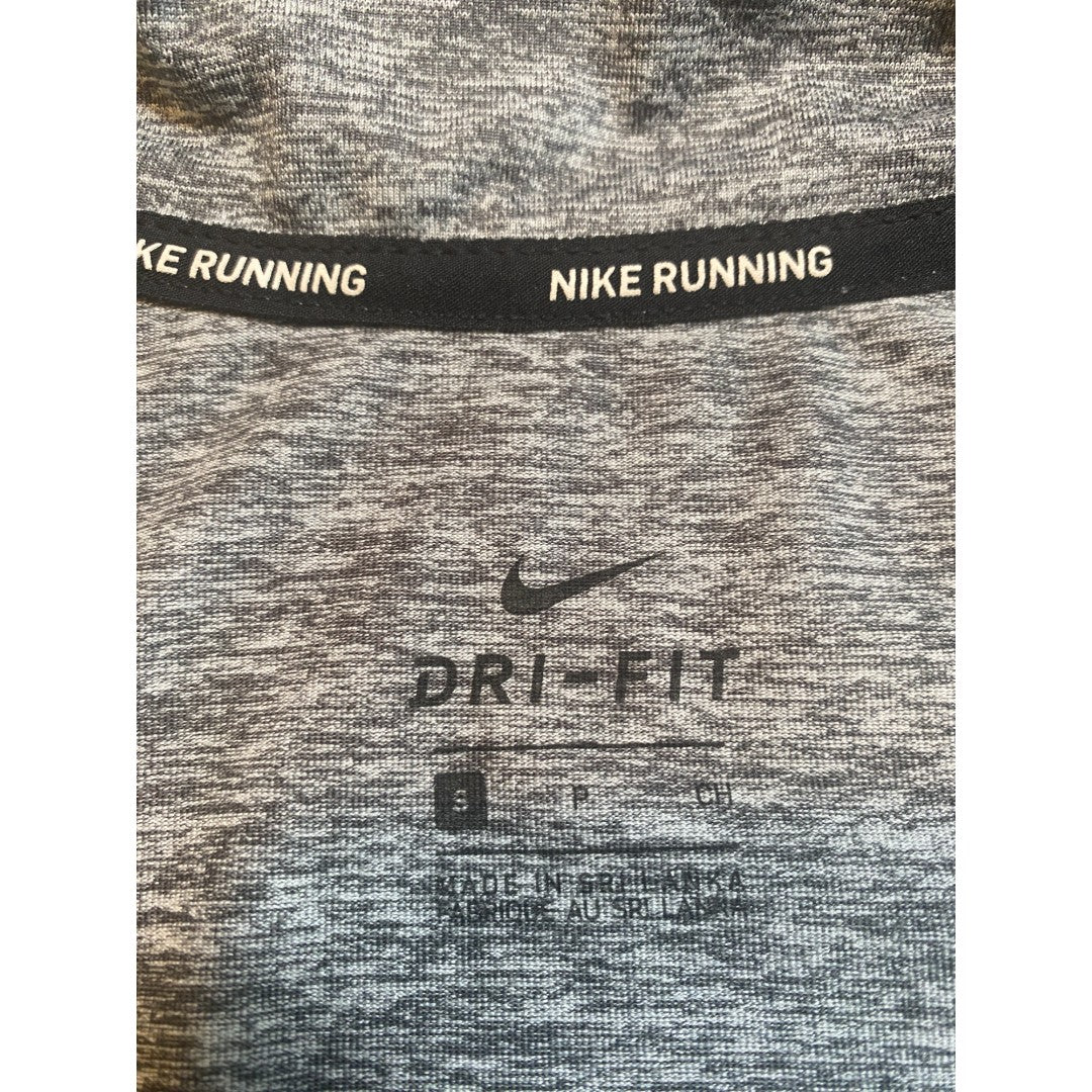 Nike Dri Fit 1/4 Zip Long Sleeve Running Pullover Shirt Women's SMALL Gray