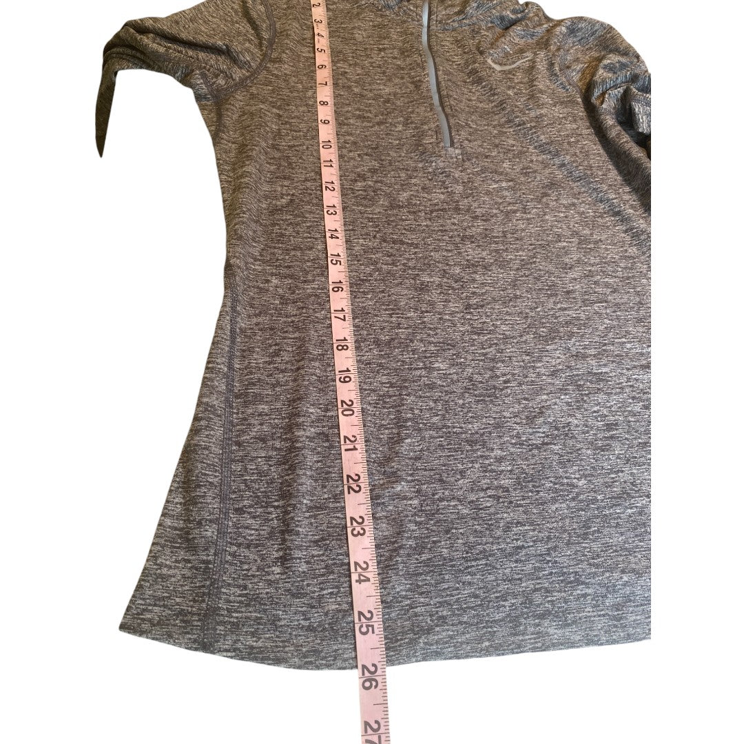 Nike Dri Fit 1/4 Zip Long Sleeve Running Pullover Shirt Women's SMALL Gray