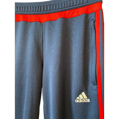 adidas Women's Track Pants Navy Blue Red Striped Performance Athletic Size Small