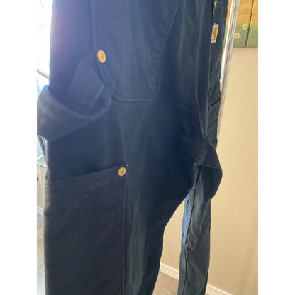 💗 SOLD 💗 Carhartt B01 BLK 30 x 30 Black Dungaree Fit Washed Duck Canvas Carpenter Pants