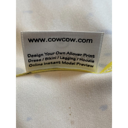 🩷🩷 SOLD 🩷🩷 COWCOW Women's Sleeveless Yellow Keyboard Music Notes Print Dress Size X-Large New without Tags