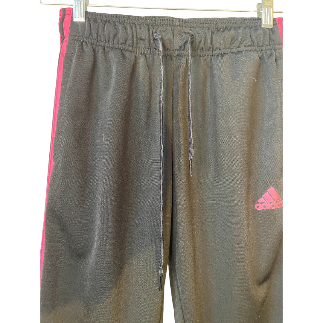 💚 SOLD 💗adidas Women's Track Pants Hot Pink 3-Stripes Track Pants Black Pre-loved Size S