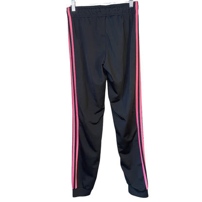 💚 SOLD 💗adidas Women's Track Pants Hot Pink 3-Stripes Track Pants Black Pre-loved Size S