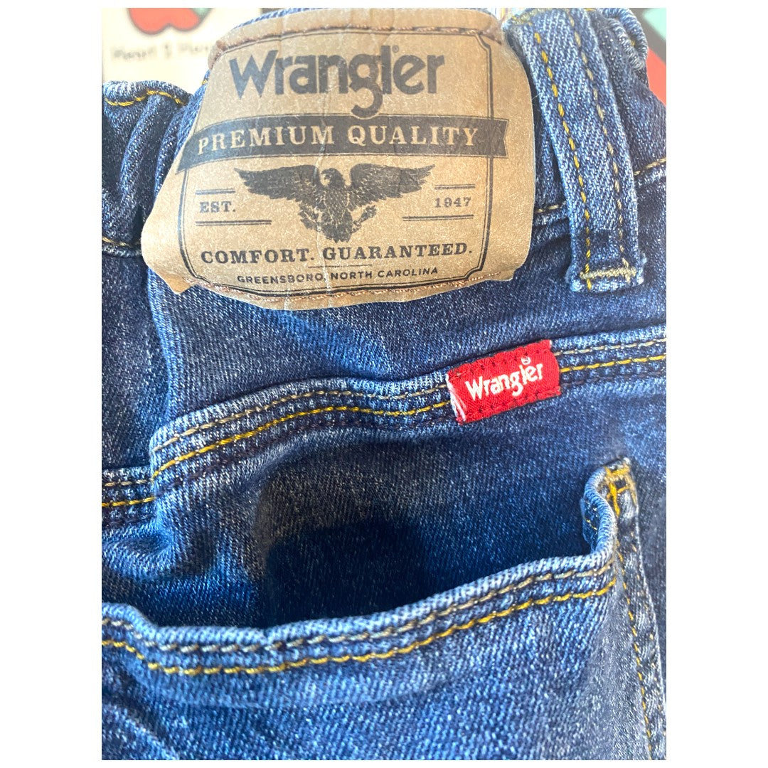 Wrangler Boy's 10 Husky Blue Regular Tapered Jeans Flex Adjustable Waist 5TEHWDN