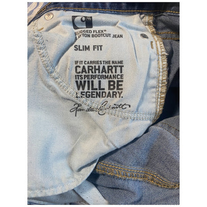 💚 SOLD 💖Carhartt Women's Size 6 Regular Slim Fit Boot Cut Denim Jeans 30" x 30 "