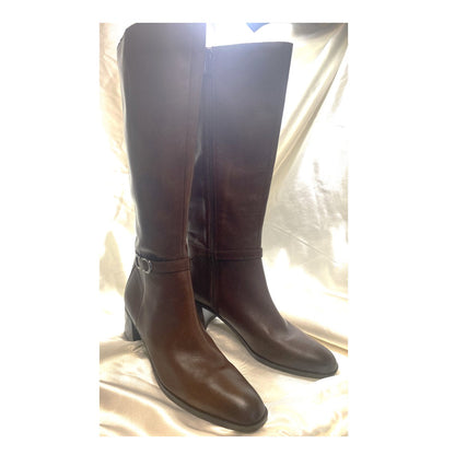 Naturalizer Sterling Women's 2-1/2" Heel Knee High Brown Boots Size US 9.5M