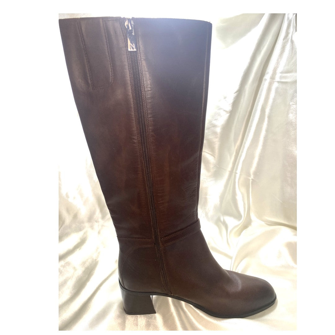 Naturalizer Sterling Women's 2-1/2" Heel Knee High Brown Boots Size US 9.5M