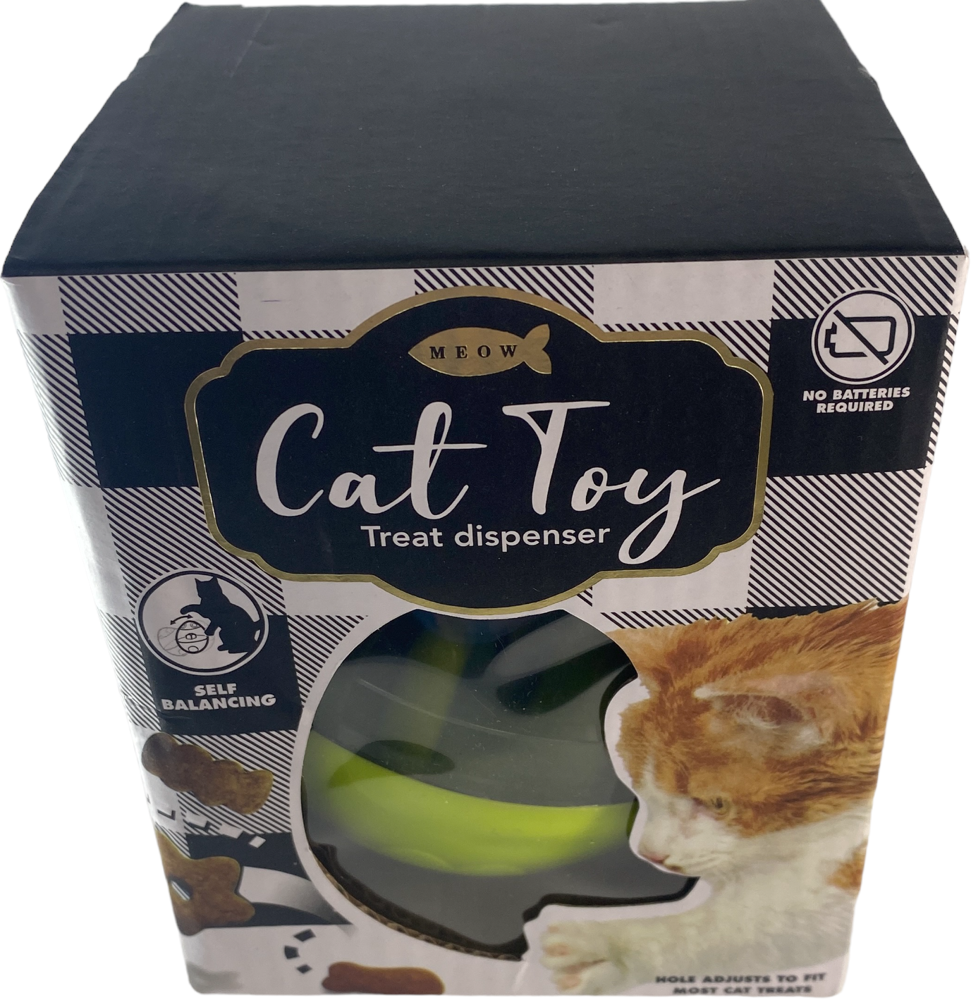 Cat Toy Treat Dispenser For Slow Feeding & Snacking Cat Play Toy NEW in Box