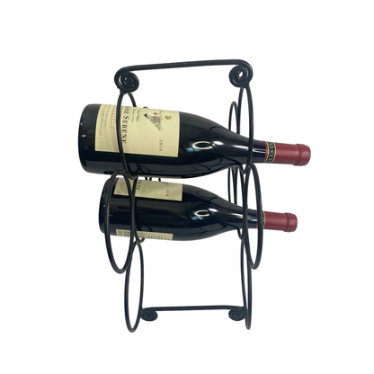 Wine Bottle Six Storage for Countertop Iron Black - Wine Bottles Not Included