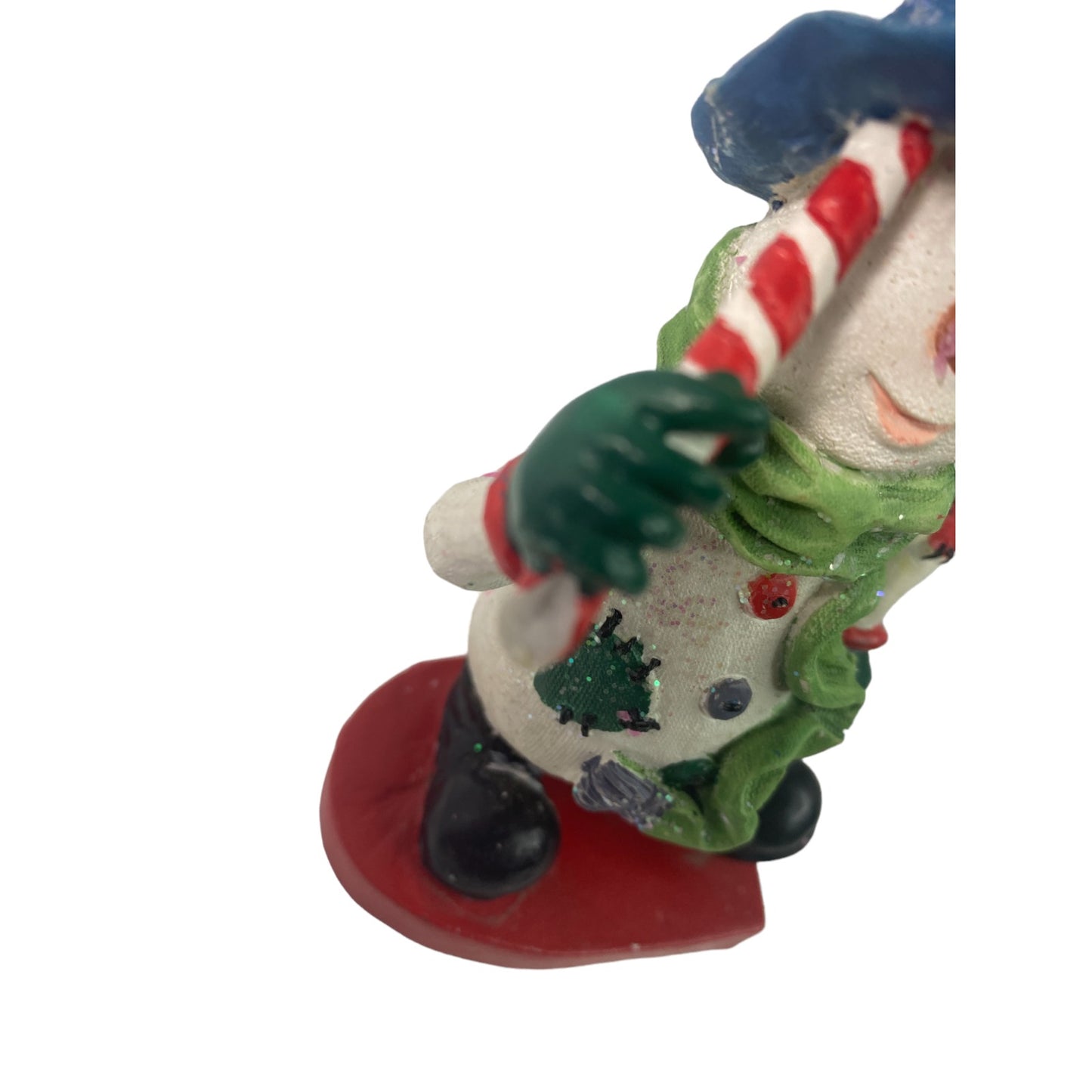 Snowman Candlestick Holders Set Wearing Scarfs Christmas Set Holiday Decoration