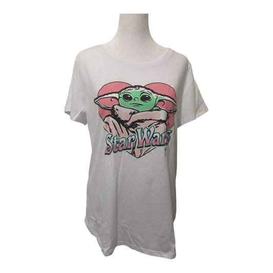 The Mandalorian T-Shirt Star Wars Baby Yoda Love Din Grogu Pink Heart Size Large New with Tags