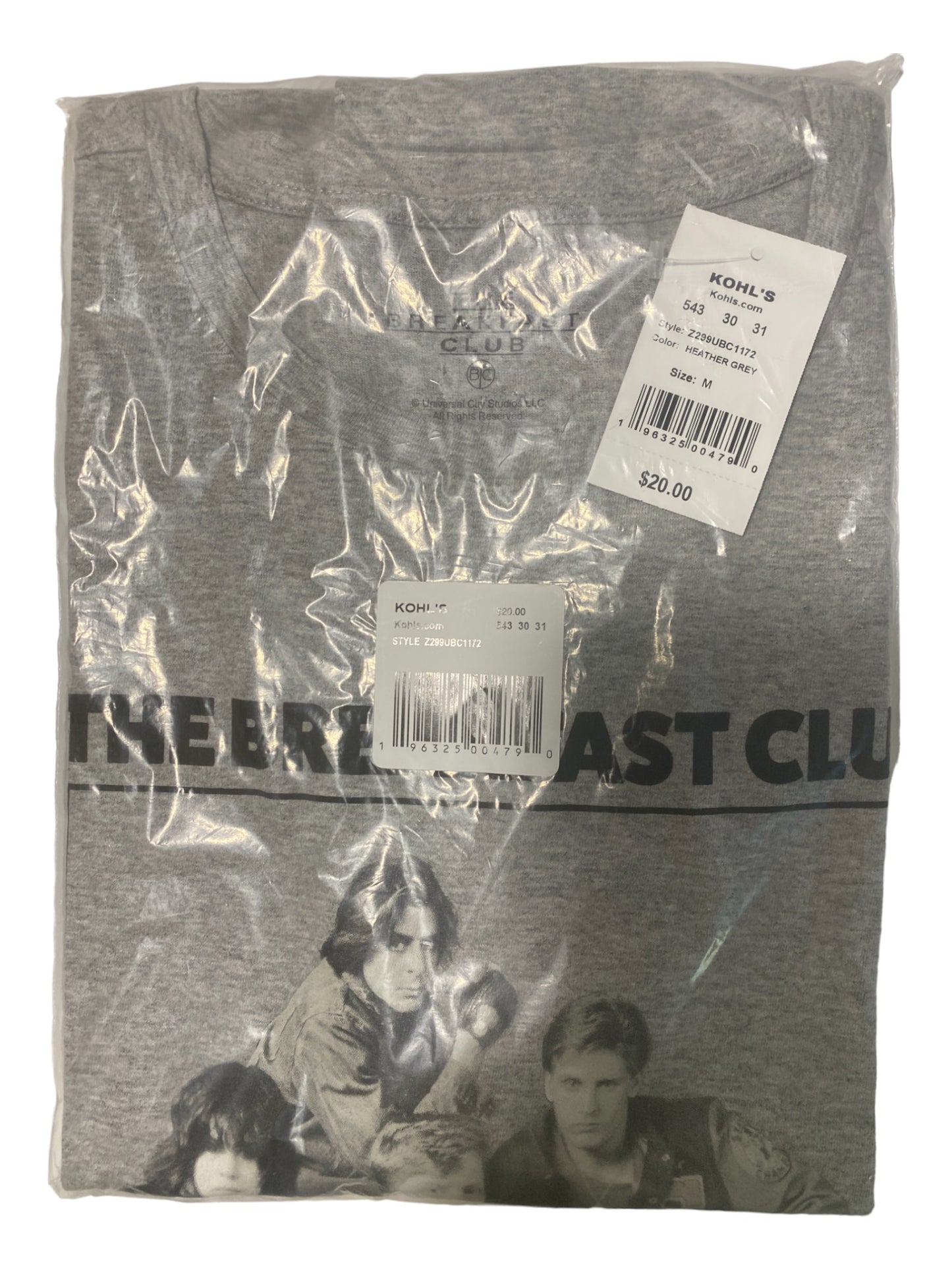 The Breakfast Club T-Shirt Class of 1985 Women's Gray Graphic Tee Size Medium 8/10