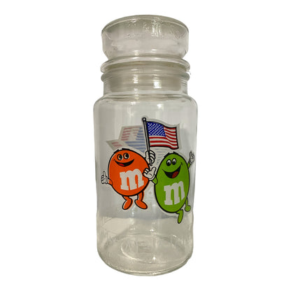 Vintage M&M 1984 Los Angeles USA Olympic Games Commemorative Candy Glass Jar