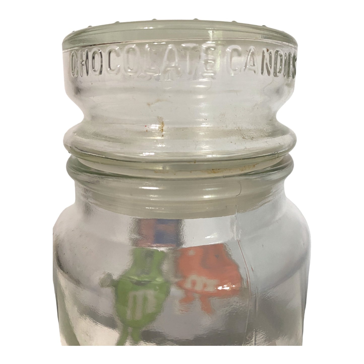 Vintage M&M 1984 Los Angeles USA Olympic Games Commemorative Candy Glass Jar