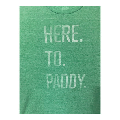 Men's Heather Green Here to Paddy St. Patrick's Day Graphic Tee Size 2XL T-Shirt