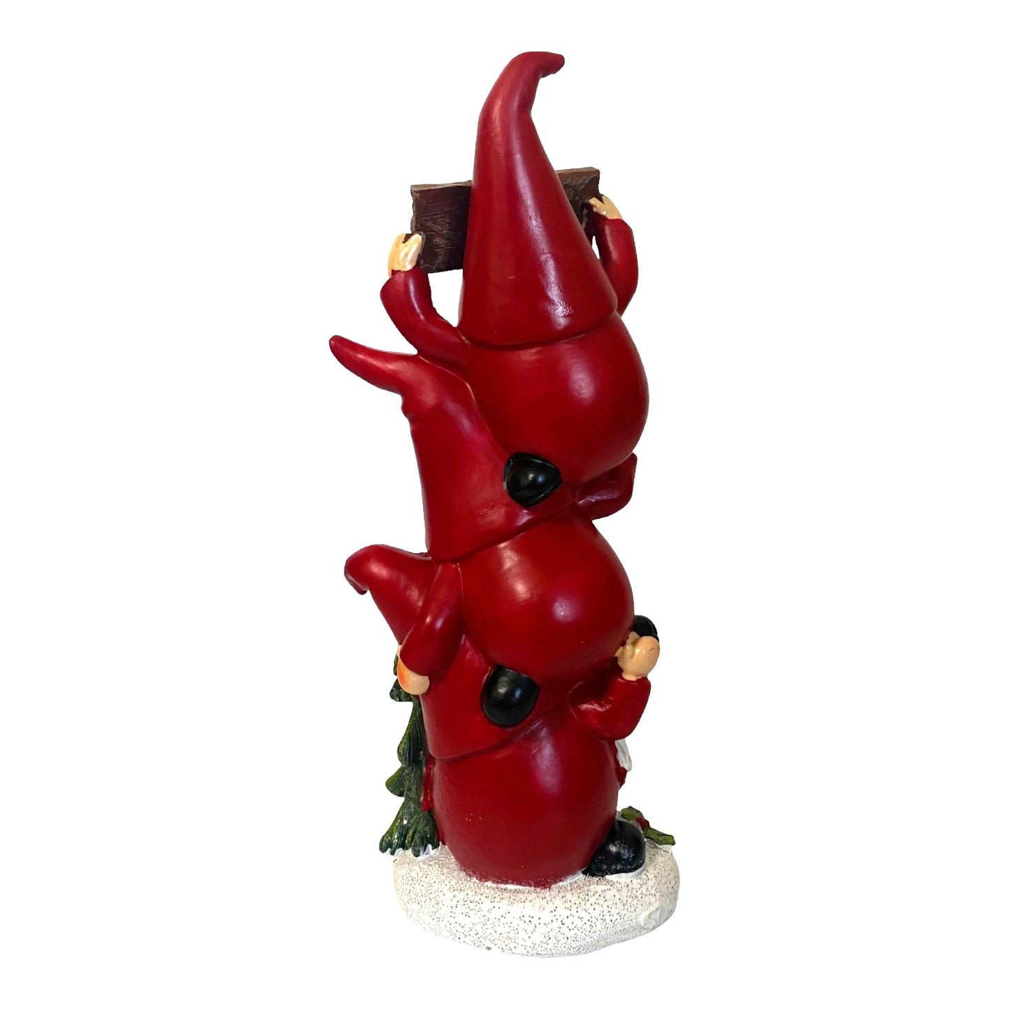 💗 SOLD 💗 Santa Claus Gnome Totem Merry Christmas Decoration Resin Size 11 1/2 x 5