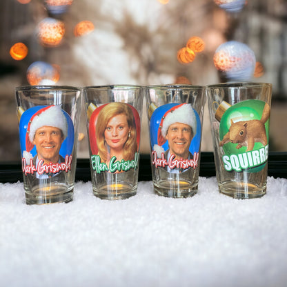 National Lampoon’s Christmas Vacation Set of 4 Pint Glasses Clark Griswold