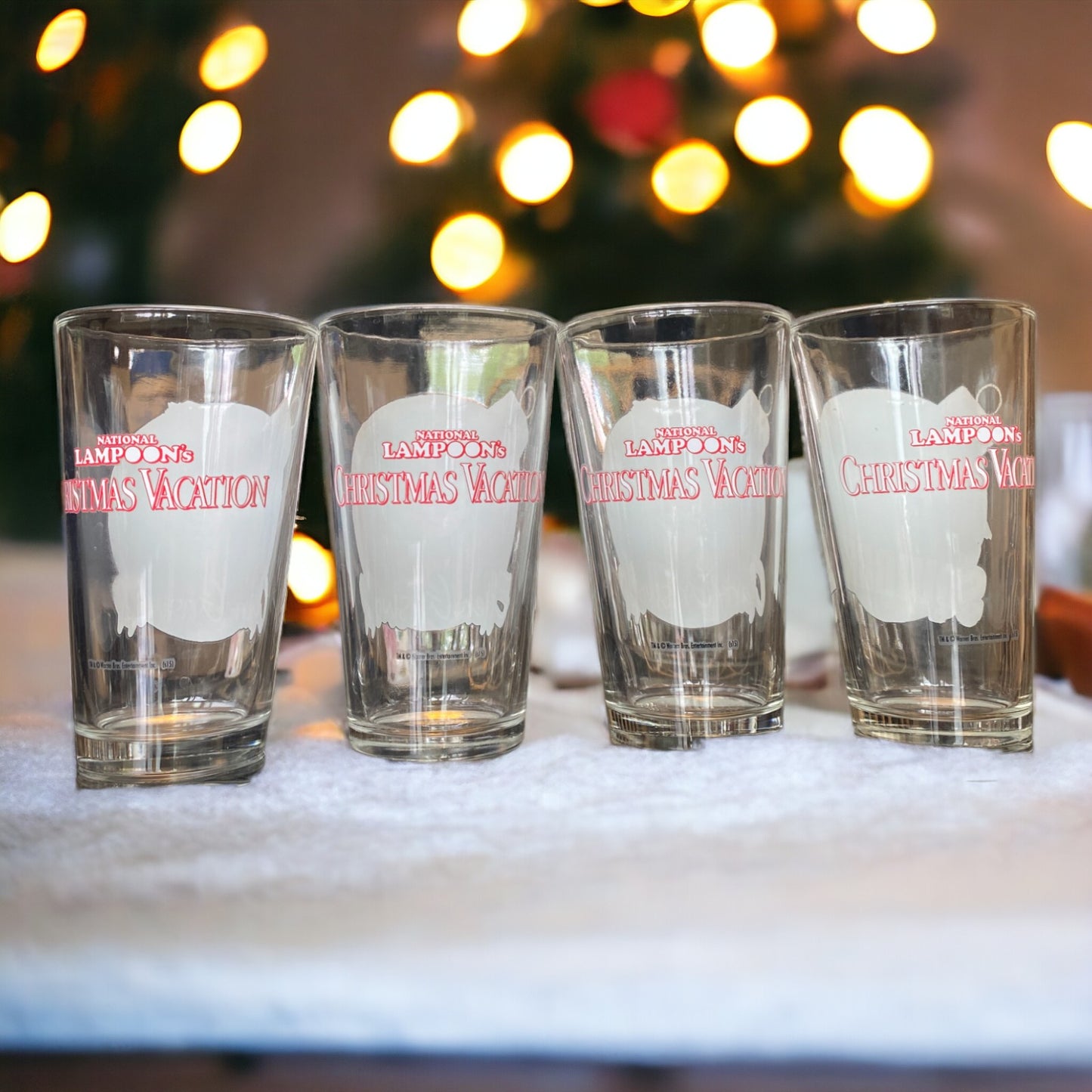 National Lampoon’s Christmas Vacation Set of 4 Pint Glasses Clark Griswold