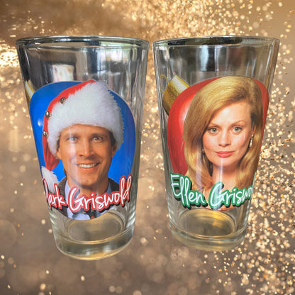 National Lampoon’s Christmas Vacation Set of 4 Pint Glasses Clark Griswold