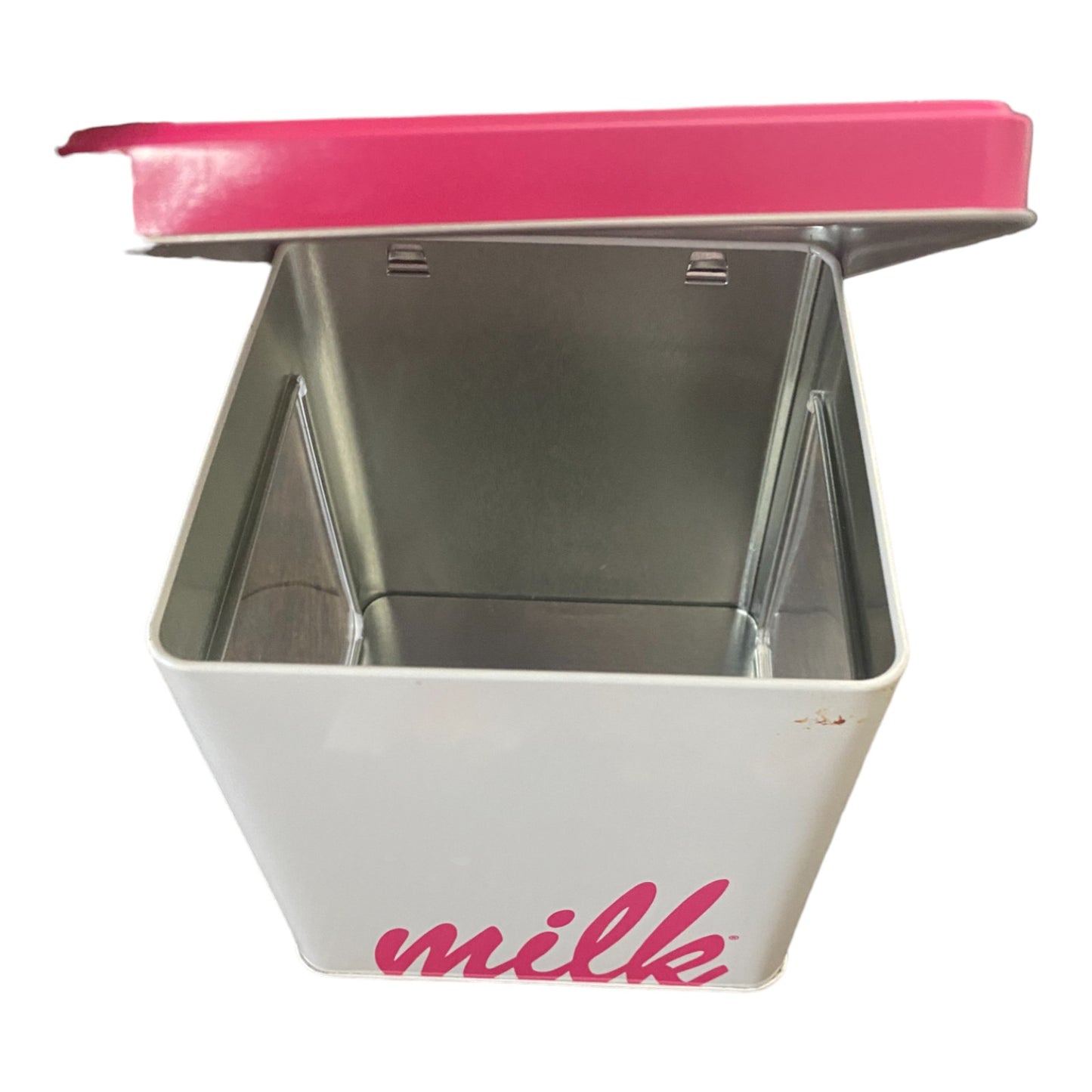 Milk Bar Cookie Tin (Empty) Pink and White 5 x 5 x 5&nbsp;