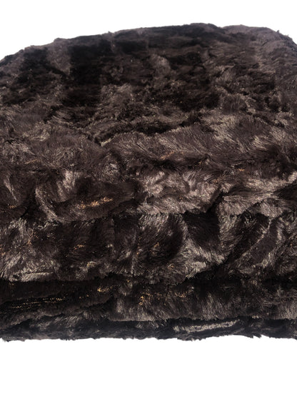 Madison Park Chocolate Faux Fur Throw Blanket 50 x 60 Super Soft Chocolate