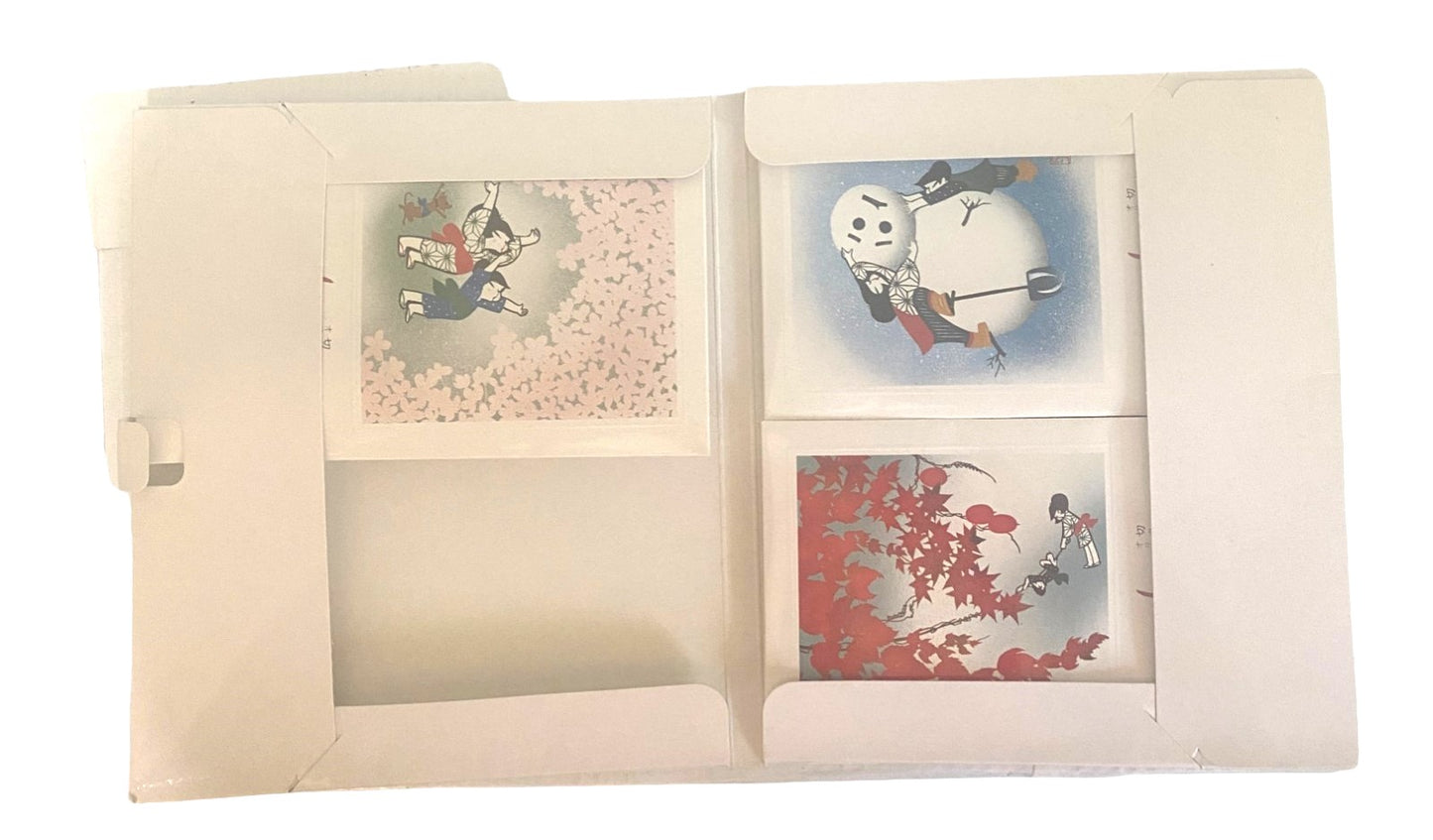 Vintage Japanese Handkerchief Three Rare Pioneer Electronics Holiday Gift Set Collectible