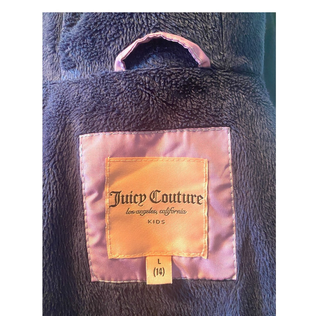 SOLD ** SOLD Juicy Couture GIRLS Puffer Jacket Ombre KIDS Coat with Faux Fur Hoodie Youth Child Large Size 14